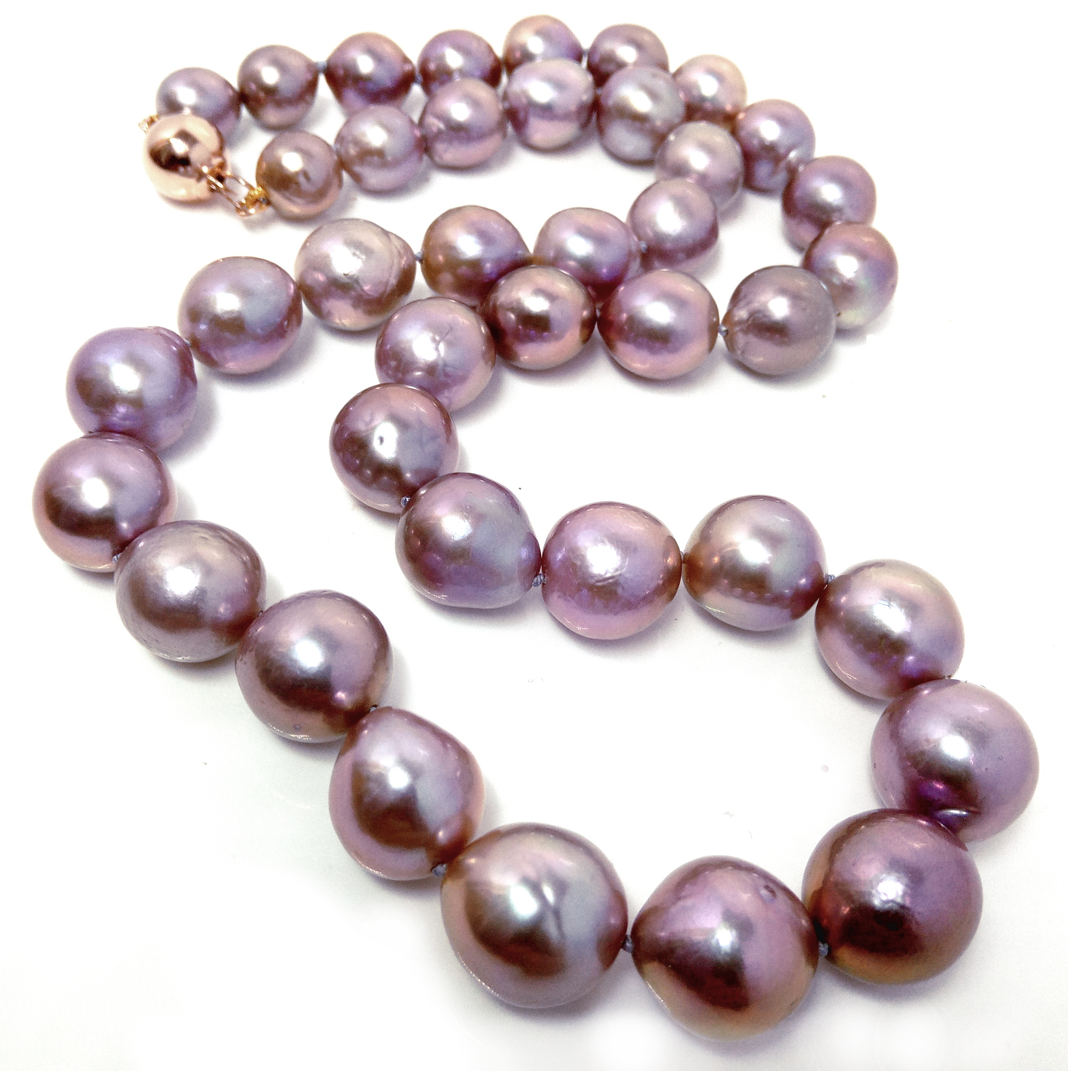 Dusty Pink Drop Edison Pearl Necklace